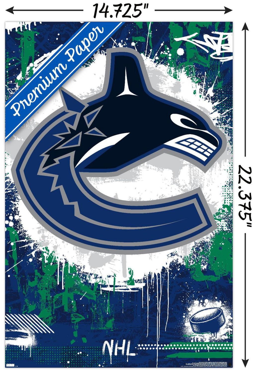 NHL Vancouver Canucks - Maximalist Logo 23 Wall Poster