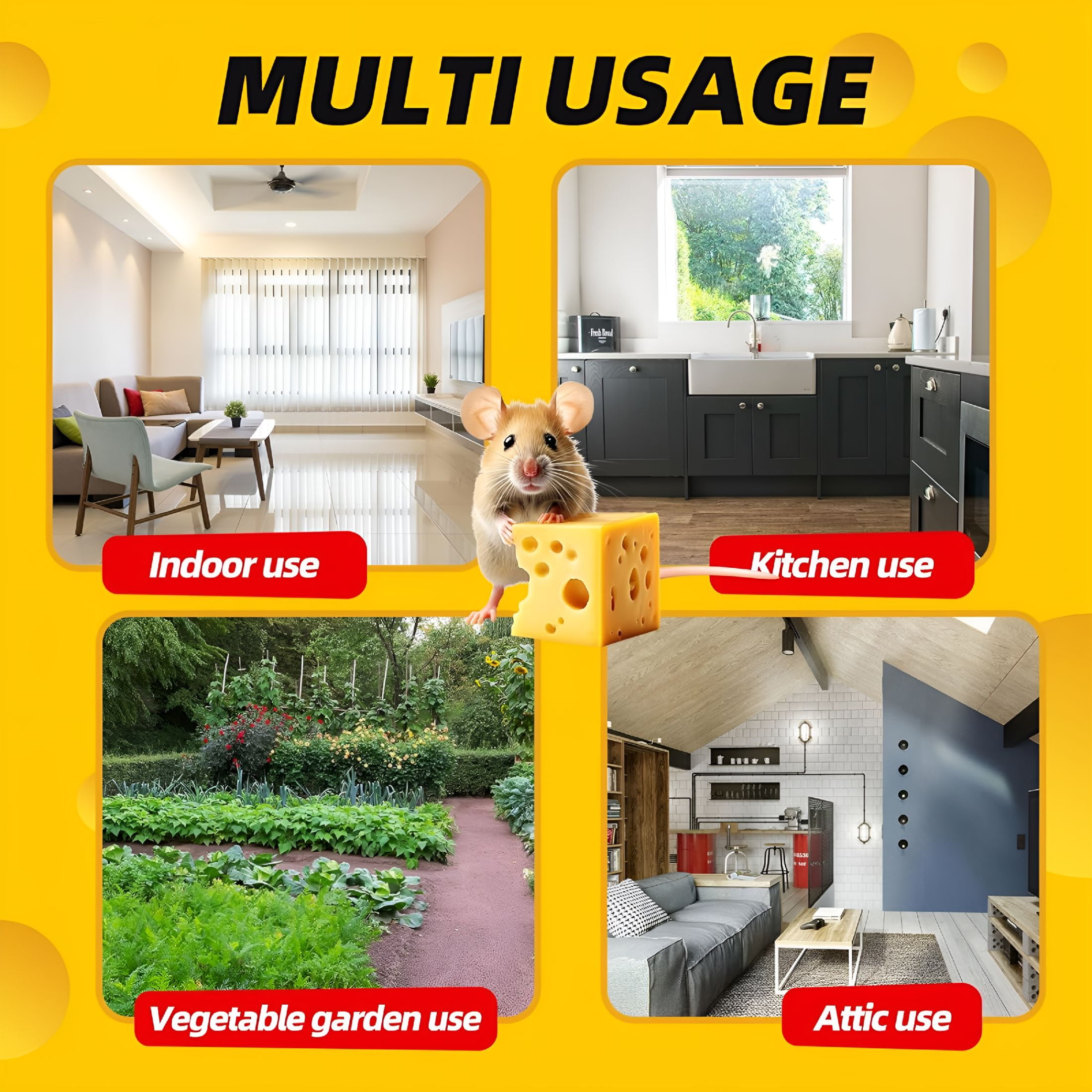 HIBIBUD 2026 New Mouse Traps,6 Pack Humane Mouse Traps for Indoors and Outdoors,Reusable Live Catch and Release Mouse Traps with Cleaning Brush and Gloves,Quick,Effective and Easy to Clean