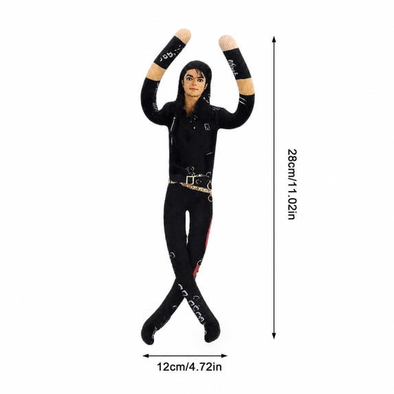 Michael Plush Figure, 11" Funny Bendable Plush Figure, Ugly Pillow Style Poseable Doll Stuffed, Gift for MJ Fans