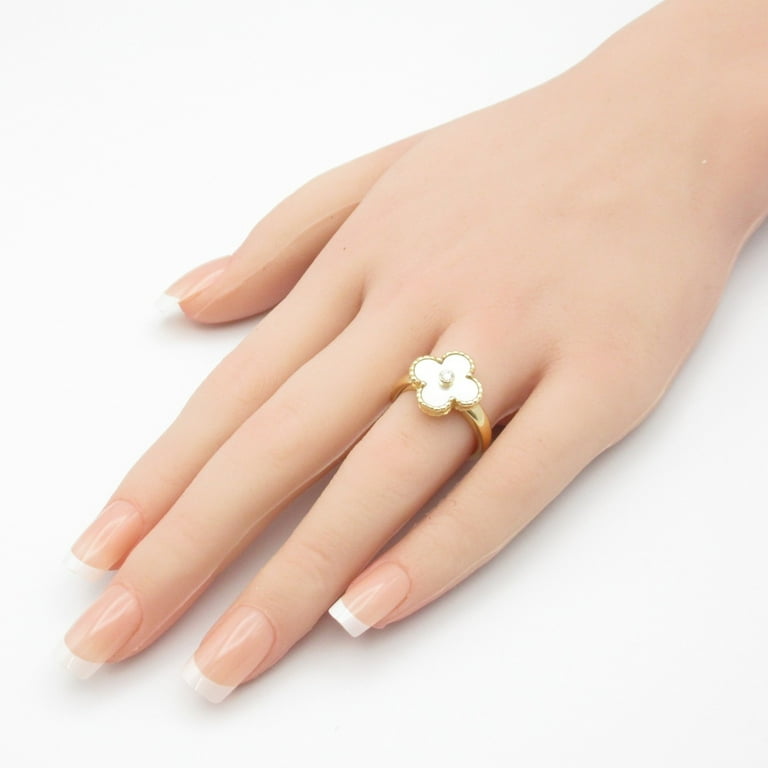 Pre-Owned Van Cleef Arpels Vintage Alhambra Ring with Diamonds