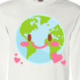 thumbnail image 4 of Inktastic Happy Earth Day with Hearts Long Sleeve T-Shirt, 4 of 5