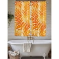thumbnail image 7 of Bedroom Curtains 63 Inches length, Botanical Orange Yellow Window Treatment Curtain Drapes, Modernism Tropical Palm Leaf Rod Pocket Curtain Panels for Living Room Kitchen, 42"x63", 2 Panels, 7 of 7