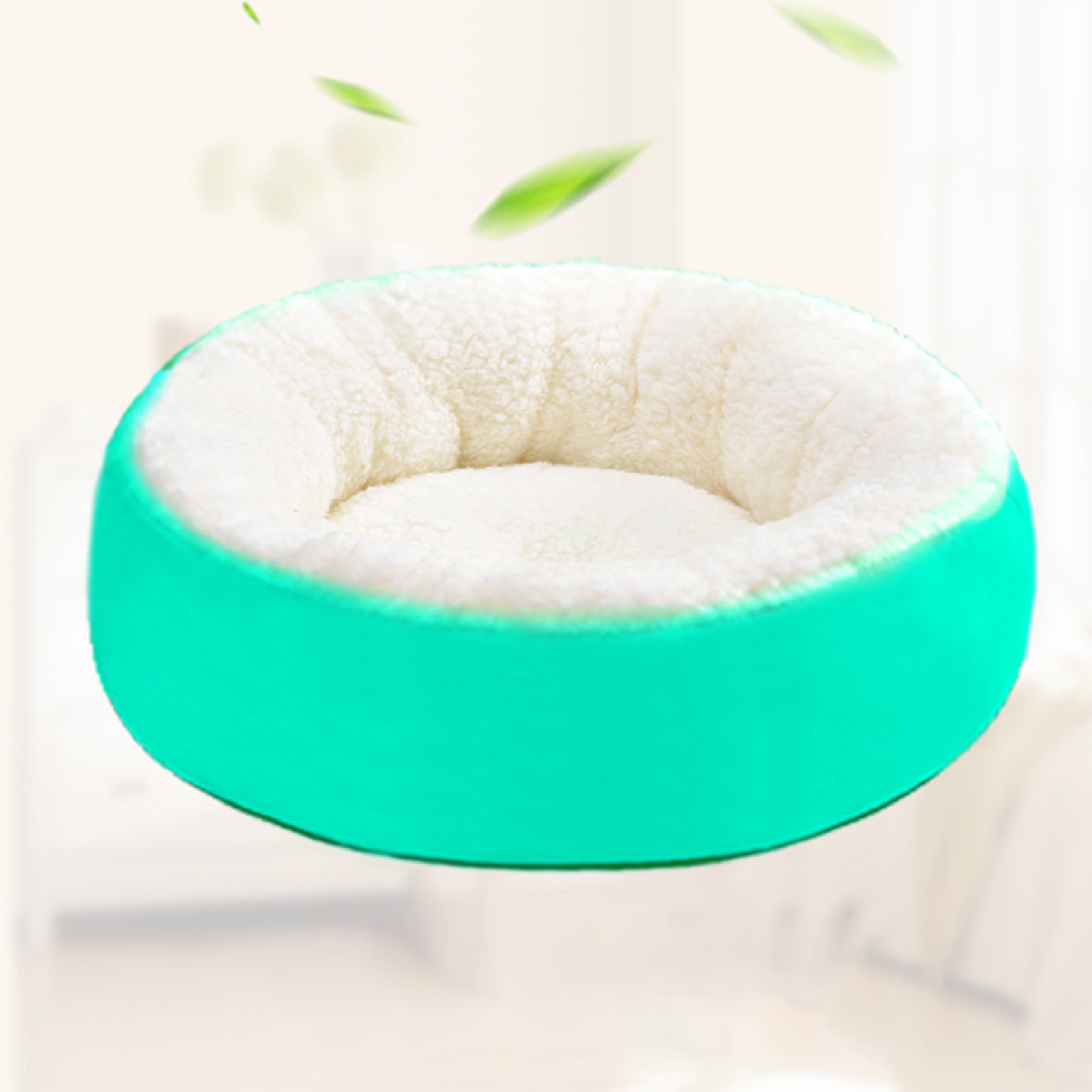 VEAREAR Kitten Bed Keep Warm Soft Nicelooking Round Lamb Velvet Cat