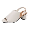 thumbnail image 1 of Heiheiup Sandals For Women Ladies Heel High Heel Fish Mouth Sandals, 1 of 4