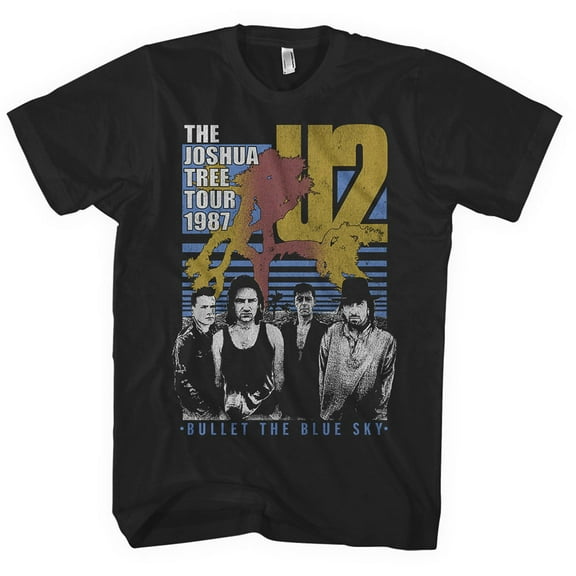 Men's U2 Bullet The Blue Sky T-shirt Small Black