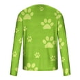thumbnail image 5 of Qingpeng T Shirt for Men Dog Paw Print Shirt Long Sleeve Cute Tops Casual Lightweight Tee Shirts, 5 of 5