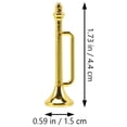 thumbnail image 2 of CIMAXIC musical instruments toy 10Pcs Miniature Musical Instruments Miniature Trumpet Tiny Instruments Miniature House Decor,1.73"X0.59"X0.39", 2 of 4