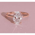 thumbnail image 4 of ESTE ORIGIN 2ct Oval Moissanite Diamond Engagement Ring in 18K Rose Gold Wedding Ring for Women 8., 4 of 8