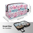 thumbnail image 3 of Uemuo Striped Flamingo Pattern Portable Toiletry Bags with Handle, Waterproof travel Make up Bags for Women, Large Capacity Travel Cosmetic Bags, 3 of 9