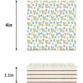 thumbnail image 3 of RYLABLUE Merry Christmas Theme Set of 4 Coaster for Drinks, Absorbent Ceramic Stone Coasters Cup Mat with Cork Base for Home Kitchen Room Coffee Table Bar Decor, 3 of 4
