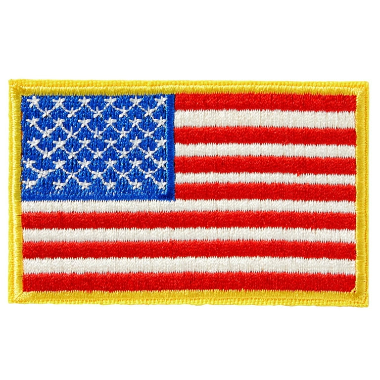 Okuna Outpost 24-Pack American Flag Iron on Patches, Patriotic USA Patch for Sewing (3 x 1.9 in)