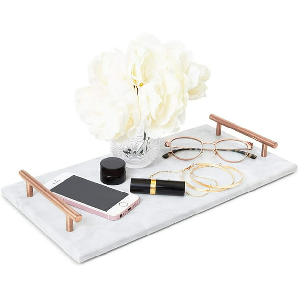 Rectangle Marble Serving Tray Jewelry, Mens Vanity Tray