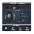 thumbnail image 5 of Smartwatch Para Hombre Reloj Inteligente Deportivo negro cuadrado, 5 of 5