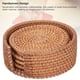 thumbnail image 4 of Posavasos De Ratán Tejido A Mano, Fácil Mantenimiento Posavasos De Taza De Té De Ratán Exquisita Artesanía Multifuncional 10 Cm De Diámetro Aspecto Elegante 5 Piezas Para, 4 of 7