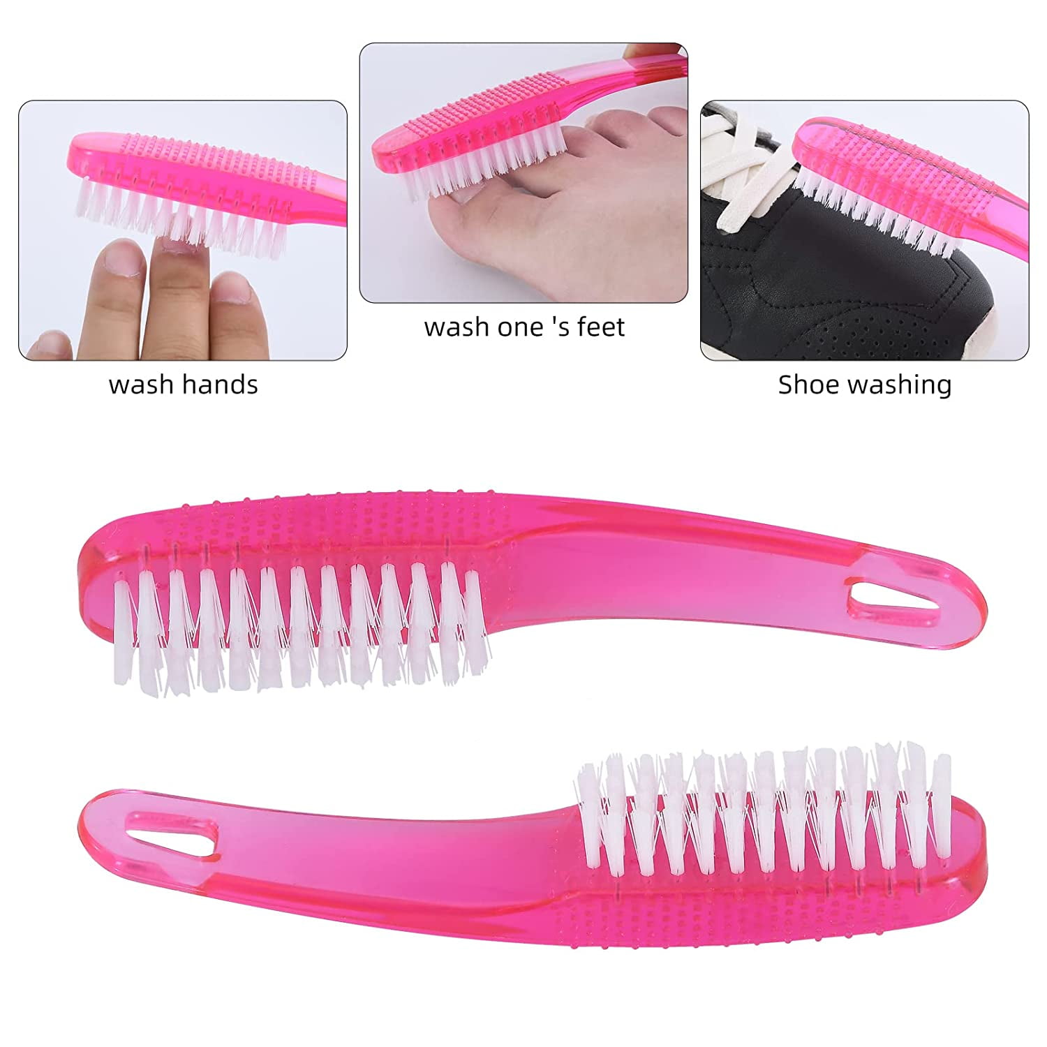 Nail Brush Cleaning Jar (PINK LID)