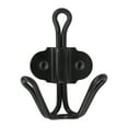 thumbnail image 2 of (2 pack) Mainstays Double Prong Metal Wall Mounted Coat and Hat Hook, Matte Black, 2 of 3