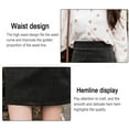 thumbnail image 3 of Minifalda ajustada de cintura alta para mujer, negro, XL, 3 of 6