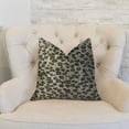 thumbnail image 2 of Plutus Cheetah Handmade Double Sided Throw Pillow - Taupe & Black - 22 x 22 in., 2 of 3