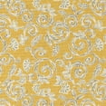 thumbnail image 4 of David Textiles Morning Bloom Swirly Floral Gold Cotton 1 Yard Fabric Cut, 4 of 7