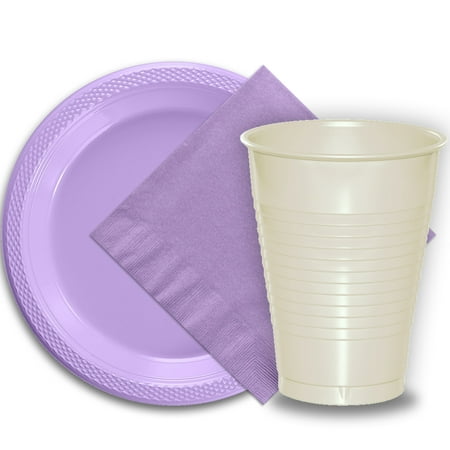Lavender Napkin (50 Lavender Plastic Plates (9