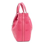 Michael Kors Women’s Carson Medium Logo Debossed Satchel (Hibiscus)