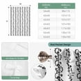 thumbnail image 6 of Black Spring Leaves Balloon Curtains for Living Room/French Door, Pastoral Botanical Striped Flowers Tie Up Curtains 63 Inch Length Energy Saving Kitchen Curtains Shades for Windows 42"x63", 6 of 8