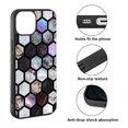thumbnail image 2 of FINCIBO Soft Rubber Protector Cover Case for Apple iPhone 13 6.1" 2021 (NOT FIT Apple iPhone 13 mini 5.4" 2021/iPhone 13 Pro 6.1" 2021/iPhone 13 Pro Max 6.7" 2021), Mix Marble Tiles Black BG, 2 of 5
