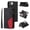 Black, variant on YEYKX for iPhone 17e / 16e Wallet Phone Case with 9 Card Holder Zipper Pocket, Magnetic Closure Premium Folio PU Leather Flip Case with Wrist Strap for iPhone 17e / 16e 6.1",Red,For iPhone 17e / 16e
