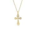 thumbnail image 4 of Brilliance Fine Jewelry 10K Yellow Gold with Rhodium Cross Pendant,18", 4 of 6