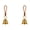 Gold-2pc, variant on Vintage Hanging Decor Bell, 6.7IN Solid Gold Finished Brass Door Knob Bell with Cowhide Rope,Multi-Purpose Ornament for Entryway Porch Garden Pet Training & Housewarming Gift