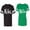 Men Black / Women Green, variant on The King The Queen Matching Couple Cotton Jerseys (Men Black / Women Black) (Men S / Women S)
