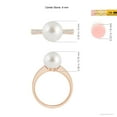 thumbnail image 5 of ANGARA South Sea Cultured Pearl Reverse Tapered Shank Ring in 14K Rose Gold for Women | June Birthstone, Birthday, Anniversary, Jewelry Gift for Women | Pearl Ring, 5 of 9
