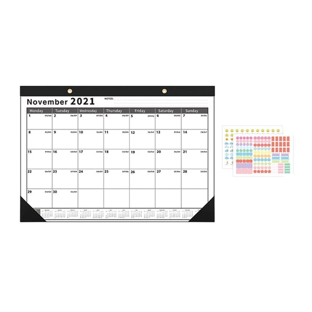 Calendario de escritorio profesion Calendario diario de piezaza de Organizador de agenda para Adultos Regalos Negro 2 DYNWAVEMX Calendario de escritorio