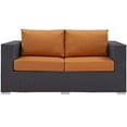 thumbnail image 5 of Modway Convene Outdoor Patio Loveseat in Espresso Orange, 5 of 5