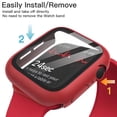 thumbnail image 2 of JETech Case with Screen Protector Compatible with Apple Watch SE (2022/2020) /Series 6 5 4 44mm, Overall Protective Cover, Built-in Tempered Glass Film High Sensitivity, 2 Pack (Red), 2 of 6