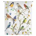thumbnail image 2 of Bird Leaf Sheer Curtains 72 Inches Long, Spring Summer Tree Branch Farmhouse Retro Light Filering Curtains, Breathable Simi Curtain Privacy Drapes for Living Room Bedroom Lightweight Window Treatment, 2 of 9