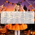 thumbnail image 4 of Mnyotv Irregular Mesh Dresses for Girl Halloween Outfits Puff Sleeve Dress Witch Hats and Pumpkin Buckets Size 9-10Y, 4 of 7