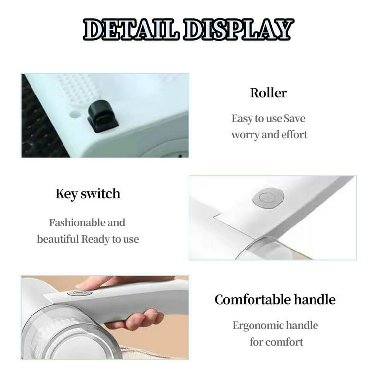 Bed Vacuum Cleaner,UV Mattress Vacuum Cleaner 12KPa Handheld Deep Mattress  Cleaner high-Frequency Double Beat， Suitable for Bedding, Sofa, Other  Fabric Surfaces（4 Filter Elements） 