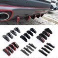 thumbnail image 2 of 4pcs Universal Carbon Fiber Car Modified Rear Bumper Diffuser Spoiler BlackRed ABS Rear Bumper Lip Diffuser Anti-collision, 2 of 5