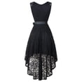 thumbnail image 5 of Elegant Plus Size Party Dress For Women V Neck Sleeveless Lace High Waist Formal Evening Gown, 5 of 8