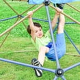 thumbnail image 3 of 10FT Kids Climbing Dome with Canopy and Playmat, Jungle Gym Geometric Dome Climber Play Center Outdoor for 3-10 Years Old, MAX 1000lbs, 3 of 7
