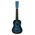 thumbnail image 1 of Guitarra acústica popular de 21 pulgadas, instrumento musical para principiantes, guitarra de 6 cuerdas para el hogar, escuela, niños, suministros para clases de música (azul), 1 of 5