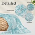 thumbnail image 3 of Turquoise Coastal Body Pillow Cover 20 x 60 Inch Decorative Pillow Cover Nautical Coral Starfish Shell Octopus Sea Lumbar Pillowcase Seasonal Rectangle Cushion Case for Couch Sofa Bed Living Room, 3 of 9