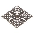 thumbnail image 2 of 50 Pcs Tetragonum Iron Filigree Charms Antique Bronze Hollow Electroplating Rustproof Iron Filigree Embellishments for DIY Crafts, 2 of 2