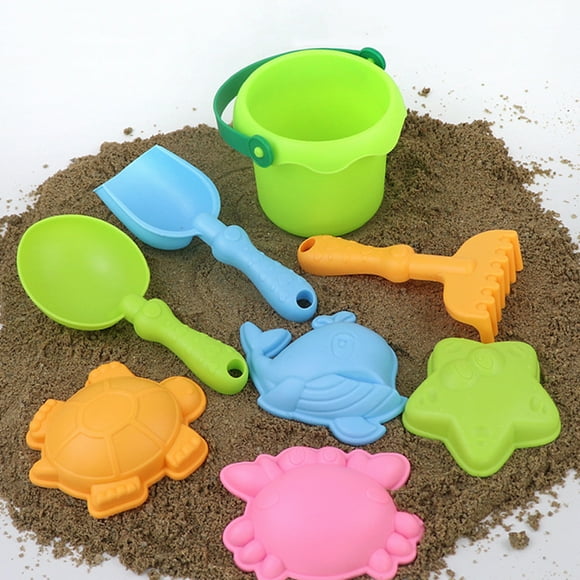 CubicFun Sand Toy Beach Toys for Toddlers Kids Boys Girls Sand Bucket Rake Shovel Set Animal Beach Turtle Crocodile Whale Crab Shapes Water Toy for Bath Tub 8 pieces