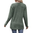 thumbnail image 6 of Nlife Women V Neck Decorative Buttons Long Sleeve Henley Top, 6 of 7