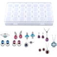 thumbnail image 3 of Monthly Pill Organizer,Clear Plastic 28 Slots Adjustable Oversized Pill Box for Travel, Storage Organizer for Storing Pills, Earrings, Finger Rings, Necklace Beads, 3 of 8