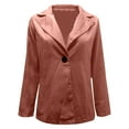 thumbnail image 4 of Women Blazers for Work Casual Lightweight Suit Jackets Solid Long Sleeve Tops Button Coat Tops Summer Slim Fit Ladies Blazer, 4 of 7