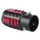 thumbnail image 5 of Punta de tubo de escape trasero universal, garganta trasera, aleación de aluminio, estilo industrial para diámetro de 38 a 63 mm, color rojo, 5 of 8