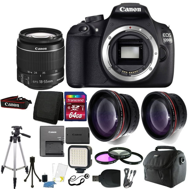 Canon EOS Rebel 1200D / T5 Digital SLR Camera with 64GB Top Accessory